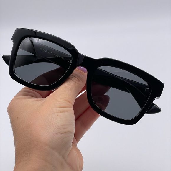 BRAND NEW GUCCI GG0001SN 001 Black/Black Smoke Men Sunglasses - Picture 8 of 12